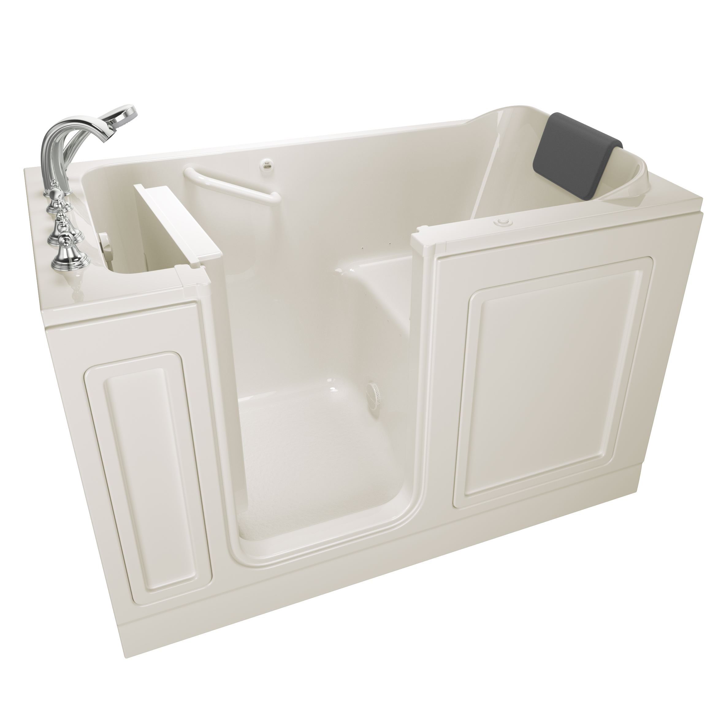 Acrylic Luxury Series 32 x 60  Inch Walk in Tub With Air Spa System   Left Hand Drain With Faucet WIB LINEN